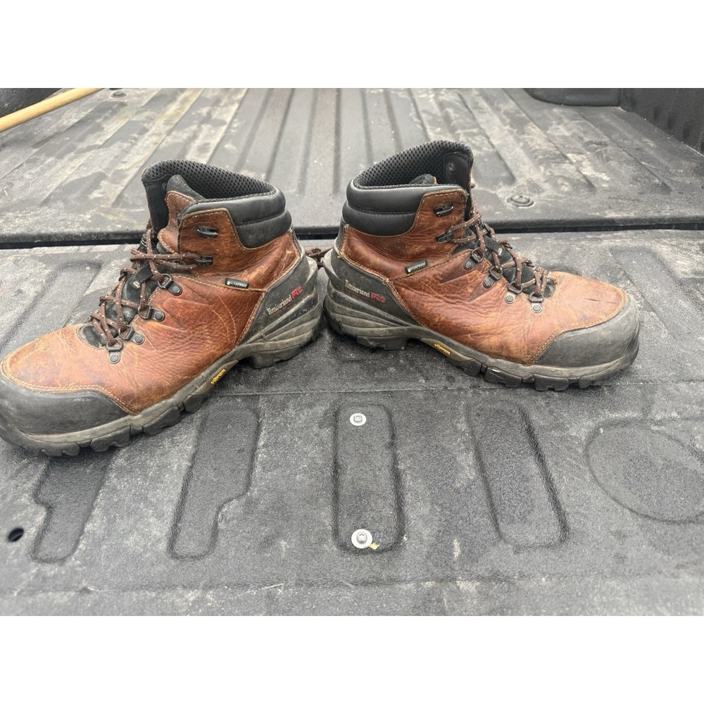 Timberland PRO Waterproof Work Boots 10.5M Brown Vibram Hiking